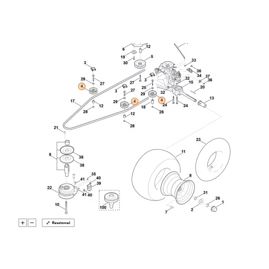 STIHL  Zestaw modyfikujący rolkę prowadzącą 6170 007 1003